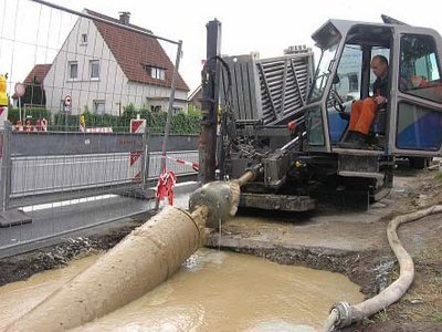 Verwerten und Entwässern von Borspülung